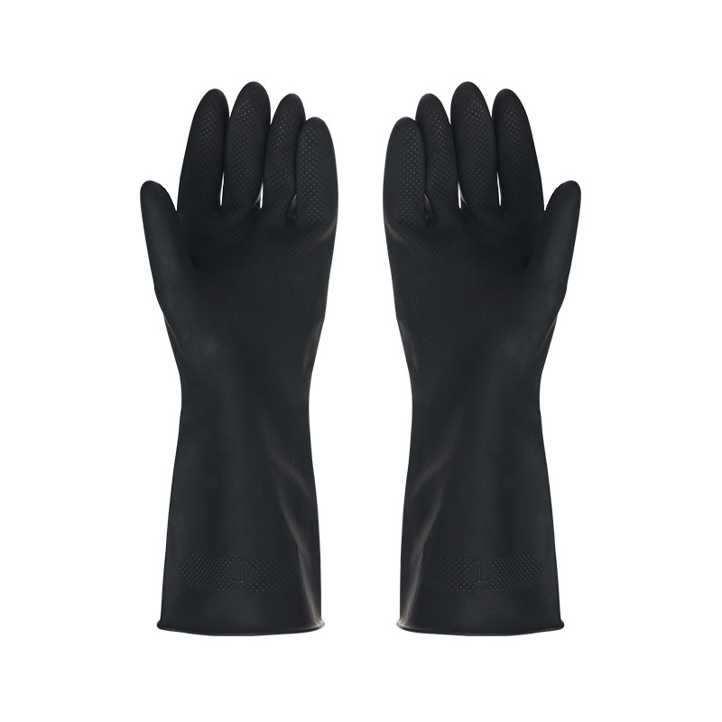 Dish Glove Rubber - 1 Đôi Găng Tay Đen Giặt