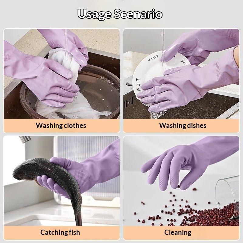 1Pair Latex Dish Washing Glove - đánh giá và giá Dish Glove Rubber