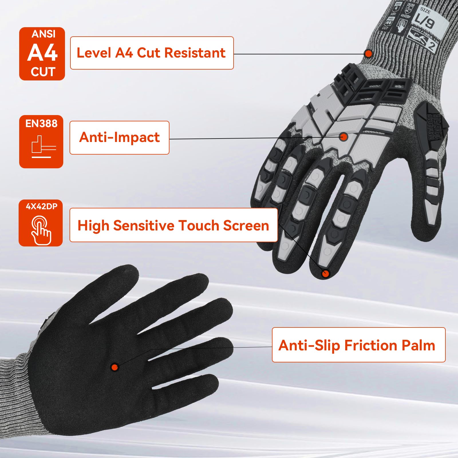 Anti-Impact Gloves With Cut-Re - đánh giá và giá Cut Resistant Glove